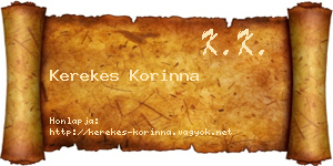 Kerekes Korinna névjegykártya